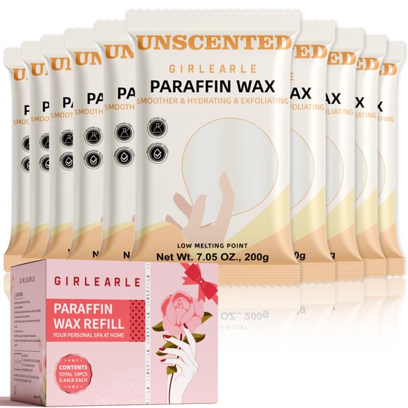 Recambios de cera de parafina GIREARLE, bloques sin perfume de 10 x 200 g