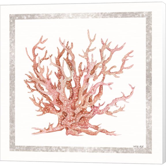 Great Art Now Pink Coastal Coral II by Cindy Jacobs, Canvas Wall Art, 12W x 12H