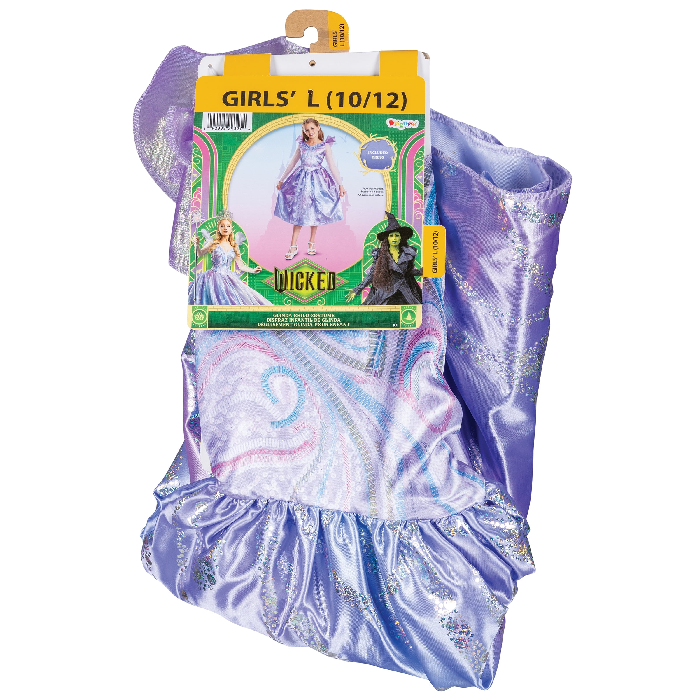 NBC Universal Wicked Glinda For Good Halloween Costume for Children, Girls Size L (10/12), by Disguise