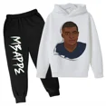 thumbnail image 3 of Conjunto de sudadera y pantalones con estampado de Mbappé para niños, primavera y otoño, conjunto de ropa deportiva de 2 piezas para niños y niñas, ropa para niños, 3 of 5