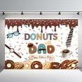 thumbnail image 2 of Happy Father's Day Backdrop Donuts with Decorations Banner Father's Day I Love Dad Best Dad Photography Background Happy Father's Day Party Decor Supplies, 2 of 5