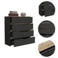thumbnail image 2 of Newboti Furniture Lynbrook 4-Drawer Dresser Black Wengue and Light Oak 25973, 2 of 10