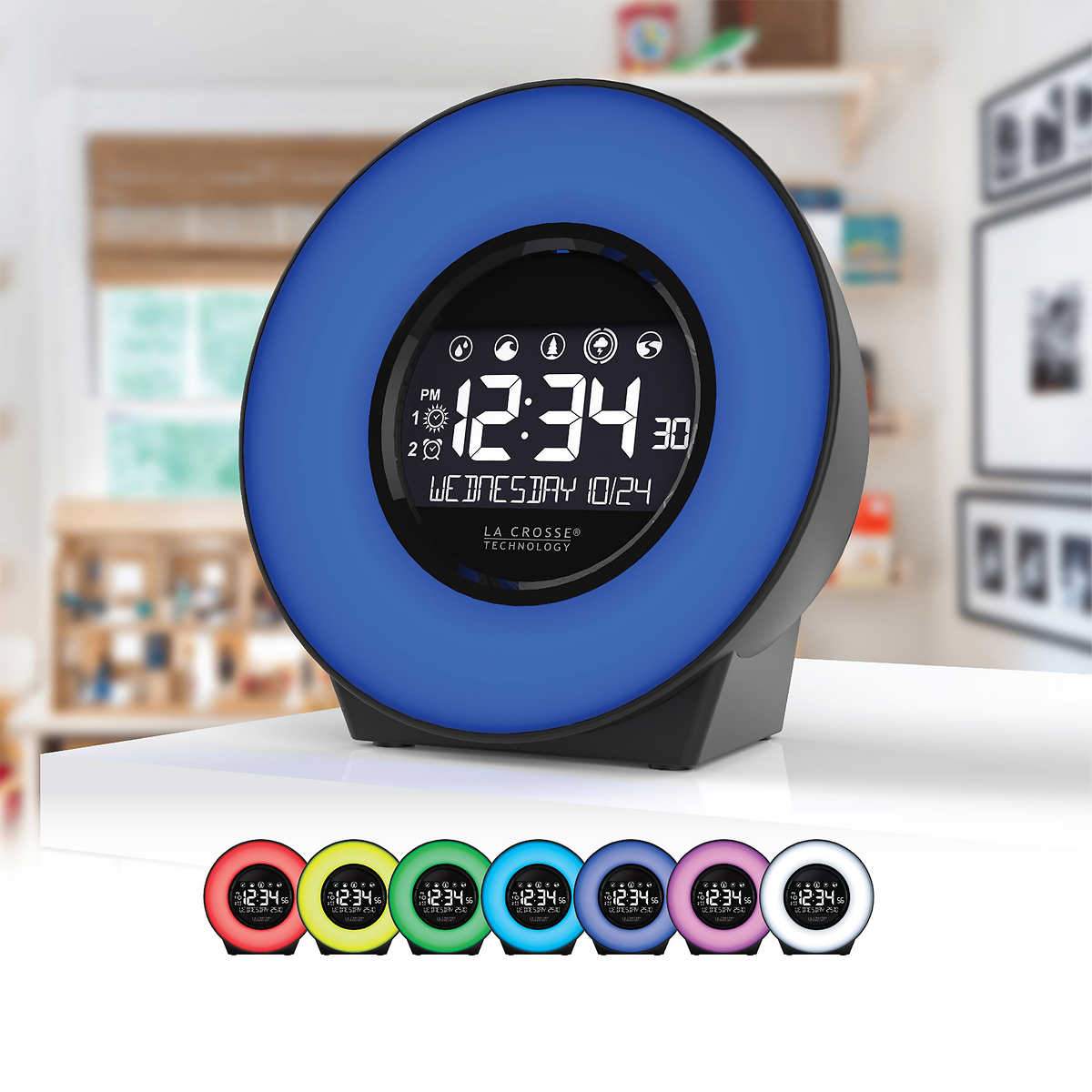 La Crosse Mood Light LCD Alarm Clock with Nature Sounds