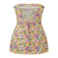 thumbnail image 3 of CNKOO Robe Florale d'Été pour Femmes avec Dos Noué Croisé Bustier, 3 of 9