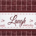 thumbnail image 4 of PowerSellerUSA Live, Laugh, Love 3-Piece Kitchen Curtains and Valance Set, Premium Buffalo Plaid Curtains, Gingham Tier Pair and Valance, Stunning Farmhouse Kitchen Decor, 58" W x 24" L, Burgundy, 4 of 4