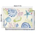 thumbnail image 6 of Seaside Inspired Coral and Starfish Placemats, Wrinkle Free Heat Resistant Flax Table Mats for Nautical Ocean Decor, Machine Washable Dining Set of 4, 6 of 6