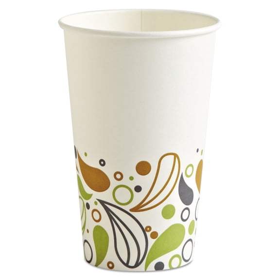 Boardwalk Deerfield Printed Paper Hot Cups, 16 oz, 50 Cups/Sleeve, 20 Sleeves/Carton