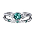 thumbnail image 1 of Anillos De Diamantes Elegancia De Moda Anillos De Diamantes Pareja Encanto Joyería Para Mujeres Niñas San Valentín Cumpleaños Aniversario Regalo Tamaño 5-10 Methold AP007449-08, 1 of 6