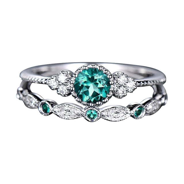 Anillos De Diamantes Elegancia De Moda Anillos De Diamantes Pareja Encanto Joyería Para Mujeres Niñas San Valentín Cumpleaños Aniversario Regalo Tamaño 5-10 Methold AP007449-08