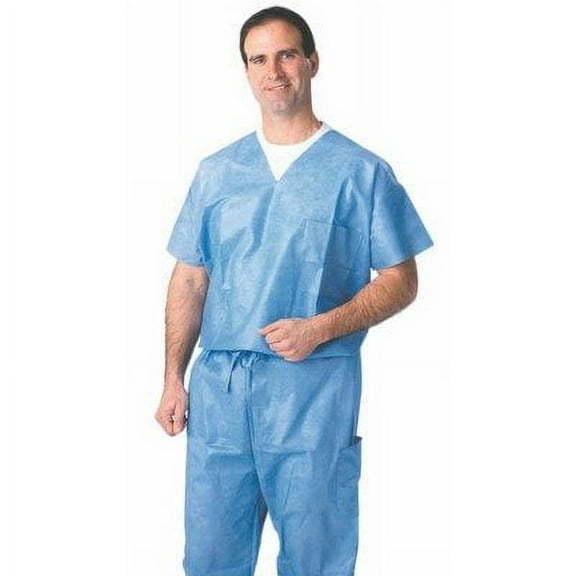 NON27203L - Disposable Scrub Pants,Blue,Large