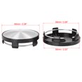 thumbnail image 3 of REGALWOVEN 4 Pcs Black 60mm Dia 5 Clips Car Wheel Center Hub Rim Caps Cover, 3 of 5