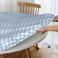thumbnail image 5 of Round Fitted Tablecloth 44 Inch, Blue White Gingham Fitted Round Table Cloth Fitted Table Cloth Soft Table Cloth Tablecloth Protector for Party, Wedding, Cocktail, Banquet, Festival, 5 of 8