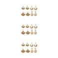 thumbnail image 3 of Paquete de 6 aretes de ratán geométricos Qarigey hechos a mano, aros trenzados, 3 of 6