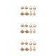 thumbnail image 5 of Paquete de 6 Aretes Qarigey de Ratán Geométricos Hechos a Mano Estilo Bohemio, 5 of 6