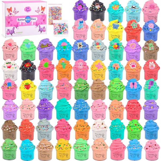 Kit Slime WUJYLY de 64 piezas con 32 colores y 32 dijes de limo