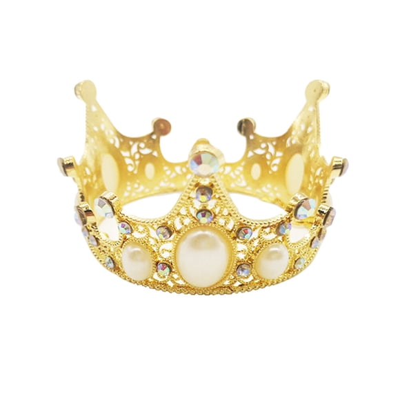 CIMAXIC birthday 1pc Cake Decoration Mini Crown Cake Ornaments Party Supplies for Birthday Anniversary,2.76"X2.76"X1.57"