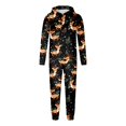 thumbnail image 3 of Shadoumai Family Christmas Pajamas Matching Sets Xmas Pjs for Family Cozy Christmas Sleepwear Front Zipper Closure, Reindeer Hood Holiday pajamas, Ribbed Cuffs, 3 of 8