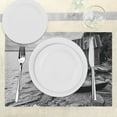 thumbnail image 3 of Ambesonne Black and White Place Mats Set of 4, Fishing Boat, Standard Size, Grey, 3 of 6