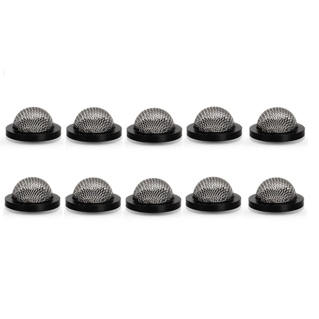 Lefu 3/4" Washers with Filter Screen Black 10Pcs,Garden Shower Hose Silicone Rubber Washers Filter Mesh Replacement