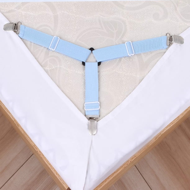 Sujetadores De Sábanas Ajustables - Correas Elásticas Con Clips, Para Mantener Sábanas, Fundas Y Manteles En Su Sitio