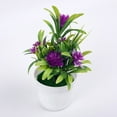 thumbnail image 2 of Small Artificial Bonsai Tabletop Home Decoration 5pcs Lotus Fake Flower, 2 of 12