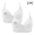 thumbnail image 2 of Timegard Wireless Bras for Women 2pc Ruched Full Support Adjustable Strap Comfy Daily Seniors Bras, 2 of 7