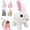 White, variant on 2026 New Easter Realistic Bunny Toy That Moves, Easter Realistic Bunny Interactive Jumping and Twitching Ear Rabbit