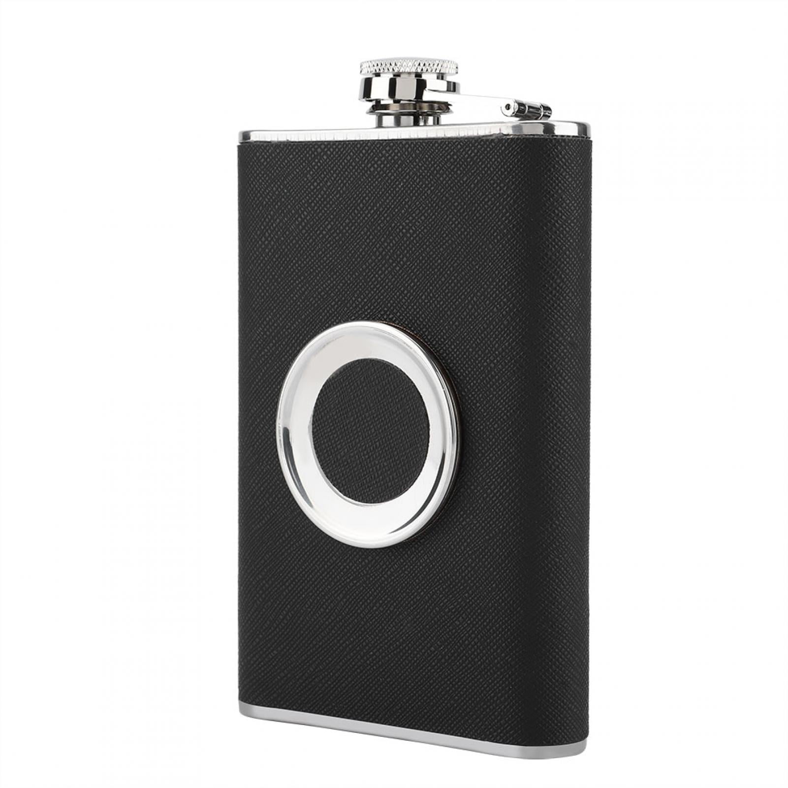 Collapsible Shot Glass Flask Set 8 Oz Stainless Steel Shot Flask With