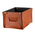 thumbnail image 1 of GUOOL Leather Storage Basket Foldable Organizational Creative Nordic Decorative orange, 1 of 9