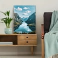 thumbnail image 5 of Scenic Fjord Landscape Canvas Print/Wall Art， Perfect for Living Room，Office， Hotel， and Restaurant Decor, 5 of 8