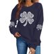 thumbnail image 1 of TaTaai Womens St Patricks Day Print Sweatshirt Long Sleeve Crewneck Casual Pullover Fleece Lined Holiday Top Gift, 1 of 6