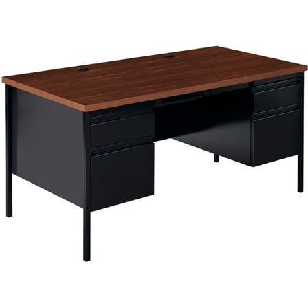 Lorell, LLR60927, Fortress Series Double-Pedestal Desk, 1 Each