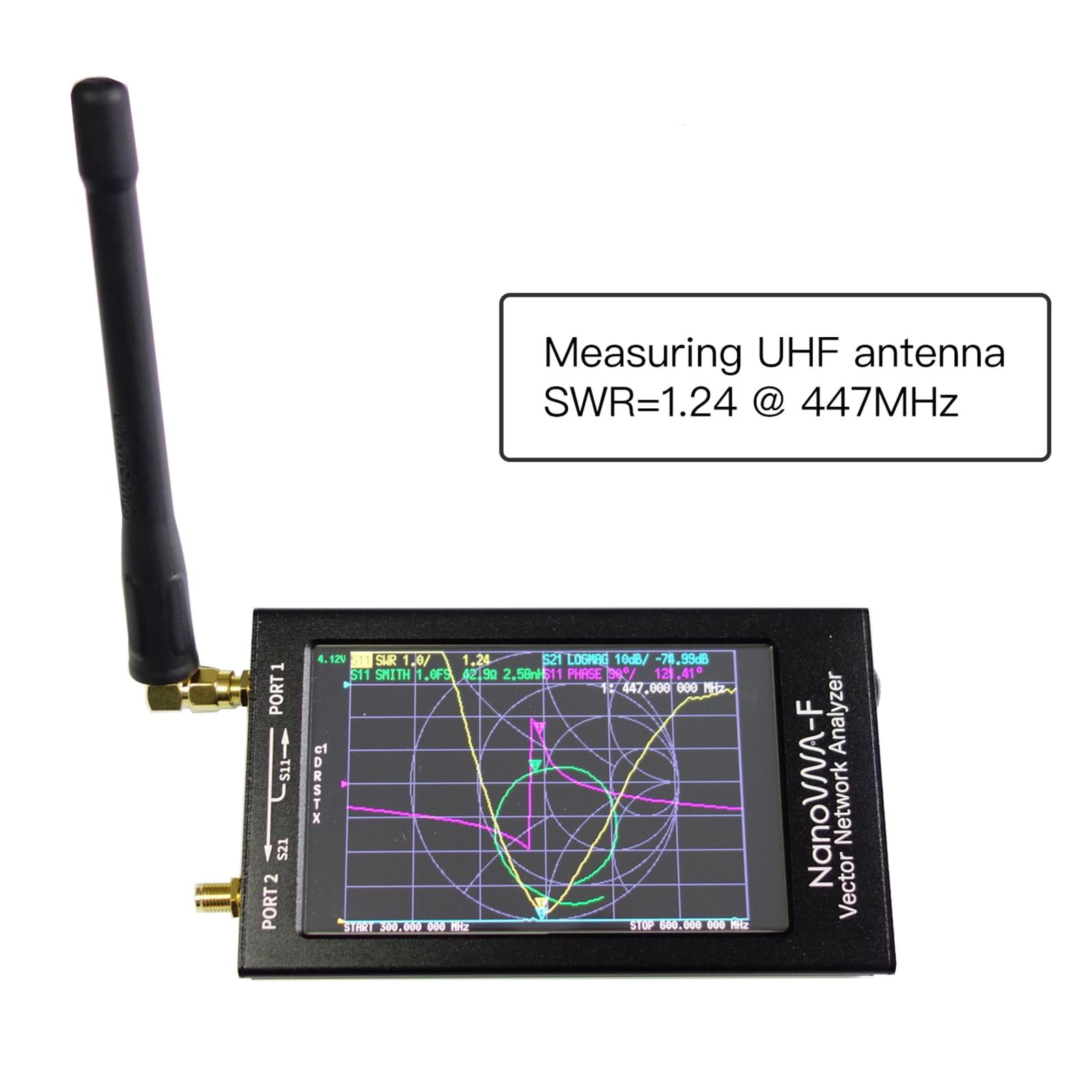 NanoVNA VNA HF VHF UHF Vector Network Antenna Analyzer 4.3in LCD Metal Case 