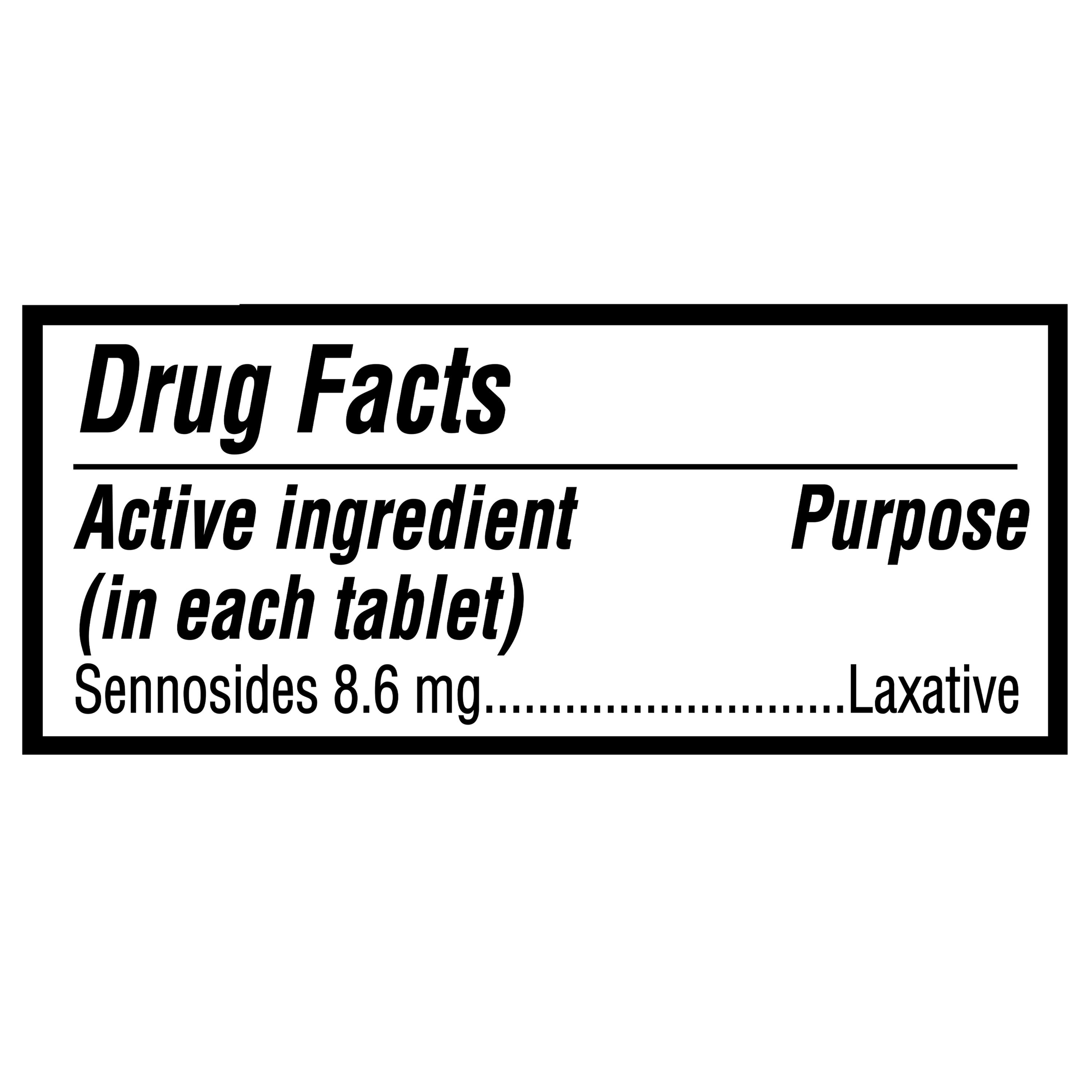 Equate Gentle Relief Sennosides 8.6mg Laxatives Tablets for Digestive Concern with 100 Tablets