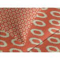 thumbnail image 4 of Ambesonne Ikat Quilted Bedspread Set 3 Pcs, Grunge Oval Shapes Vintage, Queen Size, Orange Pale Yellow, 4 of 5