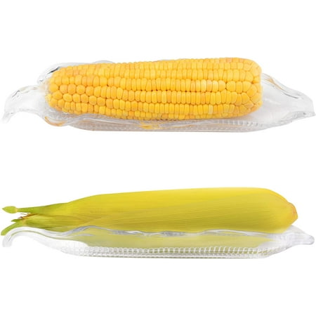 

Torubia 4pcs Corn Tray Corn On The Cob Plastic Tray Family Barbecue Tool BBQ Transparent Corn Dish Corn Holders Skewers Trays Storage Container Party Dinnerware Sets