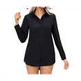 thumbnail image 2 of Womens Stretch Button Down Long Sleeve Shirt Soft Basic Wrinkle Free Work Business Formal Casual Blouse, 2 of 10