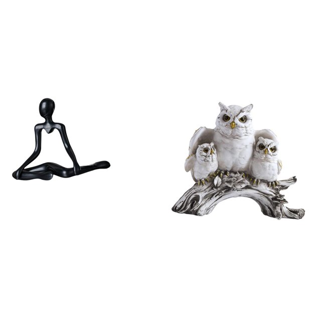 Figura de escritorio,Escultura abstracta de pensador para decoración de oficina y hogar.,Figuras de búho,Figuras de búho,animales artificiales,artesanías,decoración del hogar,Figura en
