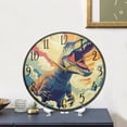 thumbnail image 5 of WOBOGO Illustration Of Dinosaur Roaring To The Sky Acrylic Wall Clock Battery Operated 11.9in Silent No Tick Bedroom Living Room Office Classroom Decoration, 5 of 10