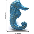 thumbnail image 4 of DPOWERFUL Retro Cast Iron Drawer Pulls Handles for Dresser Cupboard Wardrobe Cabinet Kitchen Drawer Handle Beach Ocean Theme Sea Horse Starfish Seashell and Crab Knobs 4 Pack(Blue), 4 of 7