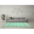thumbnail image 3 of Ahgly Company Indoor Square Oriental Light Blue Traditional Area Rugs, 3' Square, 3 of 4