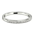 thumbnail image 3 of Petite shared prong diamond moissanite 0.36ct 1.5mm round cut 10k White Gold wedding band, 3 of 4