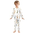 thumbnail image 6 of FORMRS Long Sleeve Top and Pants Pajama Set for Niños 2-Piece Sleepwear, Sizes 18M-8Y, Cartoon Bunnies, 6 of 6