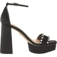 thumbnail image 2 of Sam Edelman Women's Ninette Platform Heels Black Satin 5.5M, 2 of 5