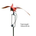 thumbnail image 3 of MesaSe Outdoor Metal Red Bird Spinning Windmill Craft Ornament, 3 of 7