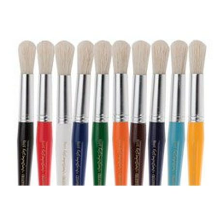 - First Impressions Kids Round Chubby Paint Brush for Kids 10 Pack