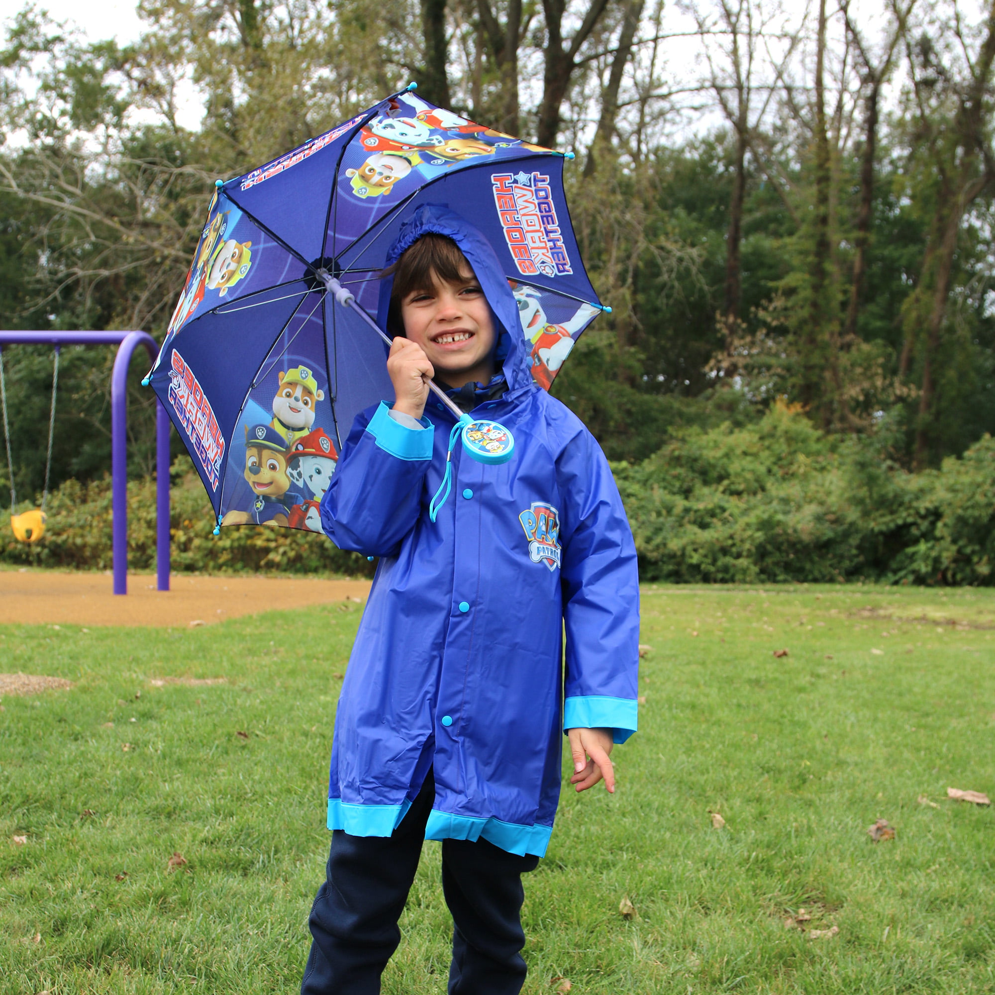 Kids Umbrella and Slicker Set, Paw Patrol Rainwear Set for Little 