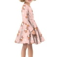 thumbnail image 2 of Suhoaziia Pink Beach Wedding Guest Dresses for Kids Girls Size Cartoon Cocky Graphic Playwear Graphic Outwear Lightweight Thin Clothes Winter Daily Leisure Twirl Skirt 5-6 Years, 2 of 7