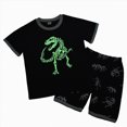 thumbnail image 3 of UAYOTSE Printed Short Sleeve Tee Shorts Casual Summer Two Piece Suit for Boys and Girls Daily Kids Wear Size 7-8 Years, 3 of 9