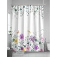 thumbnail image 5 of Fsddascl Eucalyptus Leaves Shower Curtain Set - Long 72" x 84" Washable Bathtub Curtain with 12 Hooks, Sage Green Pastoral Floral Weeping Waterproof Fabric Stall Shower Curtains for Bathroom/Bathtub, 5 of 6